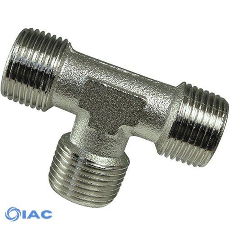 G1/8 Nickel Plated Equal Tee Male Thread