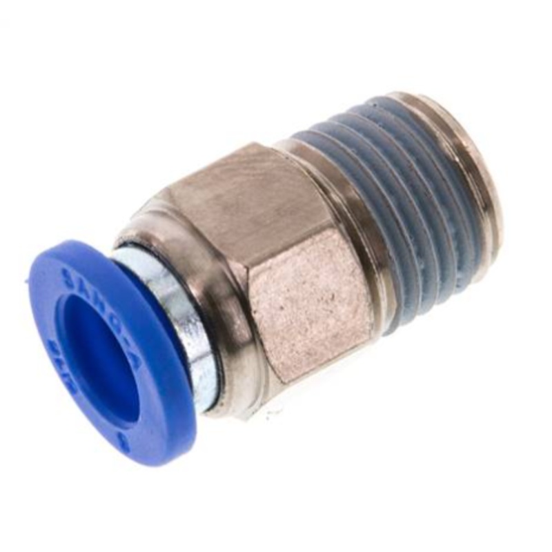 Male Stud Thread BSPT R1/4 8mm Tube APC8-02