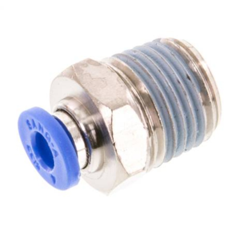 Male Stud Thread BSPT R1/4 X 4mm Tube APC4-02