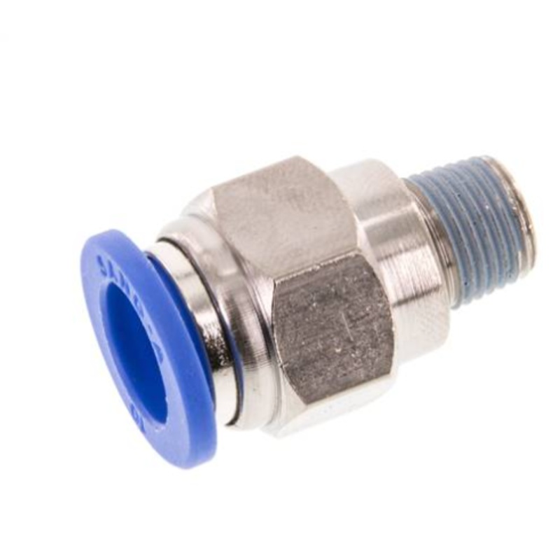 Male Stud Thread BSPT R1/8 X 10mm Tube APC10-01