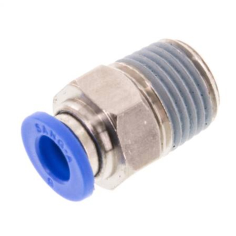 Parallel Male Stud Thread BSPP G1/4 X 6mm Tube APC6-02