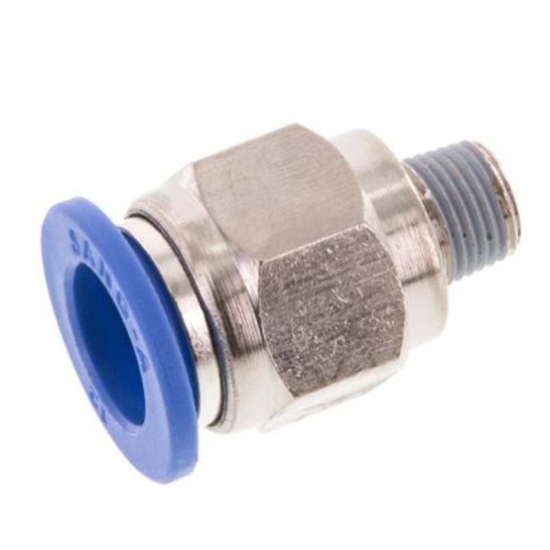 Male Stud Thread BSPT 1/8 X 12mm Tube APC12-01