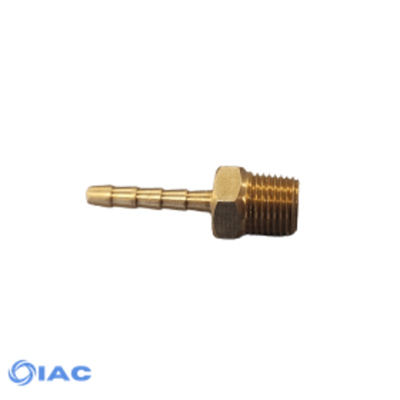 HOSE TAIL 1/4 TO 12MM MALE TAPERED BRASS CODE: HT1412