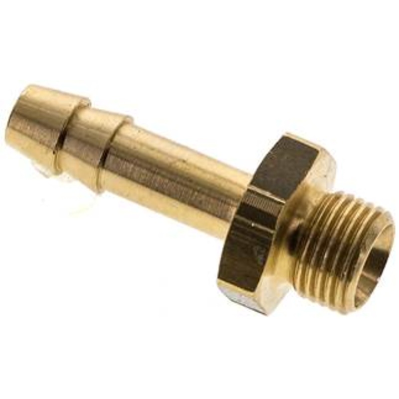 HOSE TAIL 1/4 TO 9MM MALE TAPERED BRASS