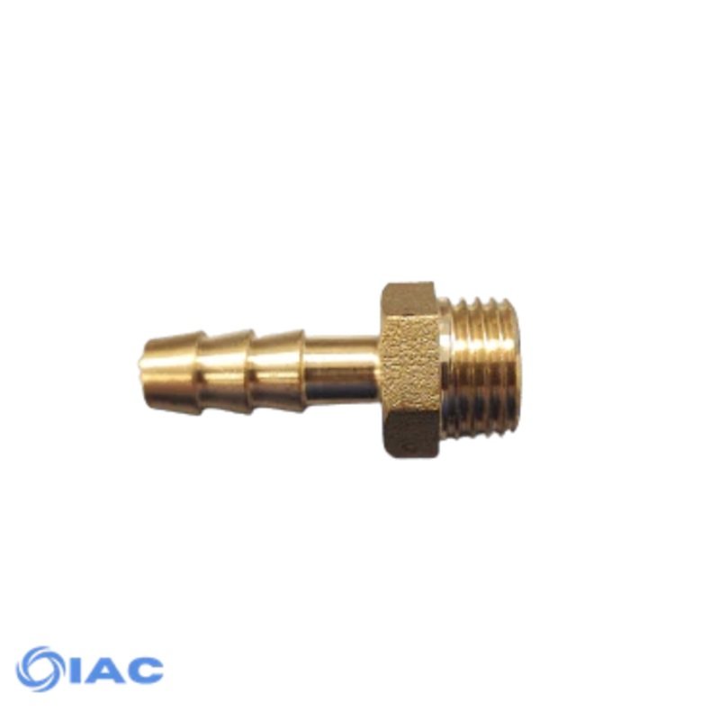 MALE TAPERED HOSE TAIL 1/4 TO 6MM BRASS HT1814