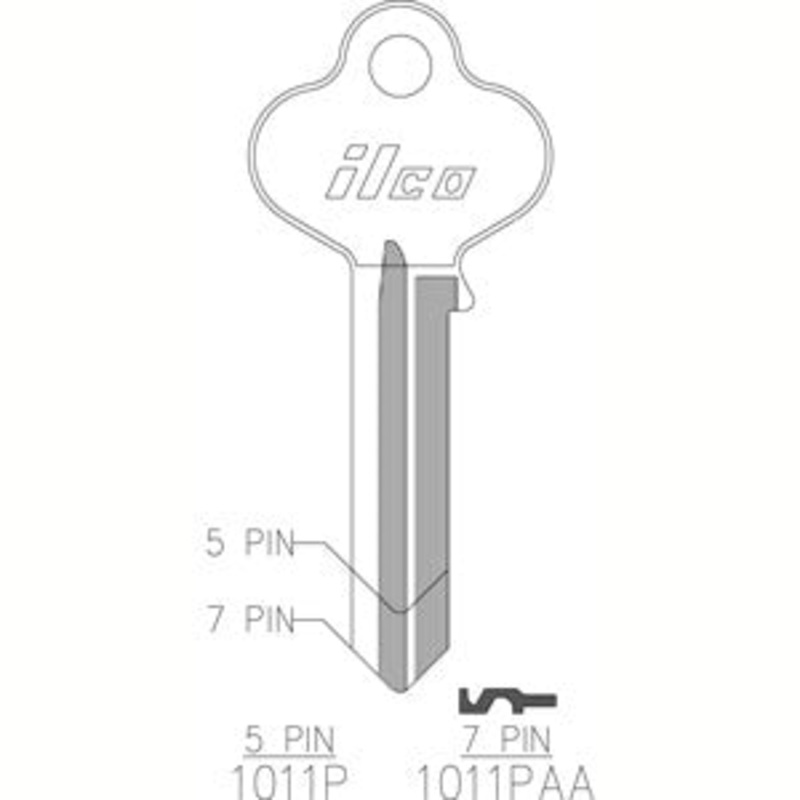 RU4 1011P Box of 50 Brass Key Blanks
