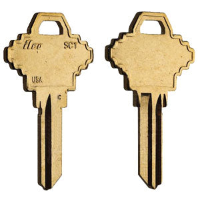 SC1 BIG HEAD Keys Bag of 5 Brass Key Blanks