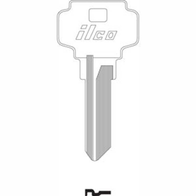 DE6 D1054K Box of 50 Brass Key Blanks