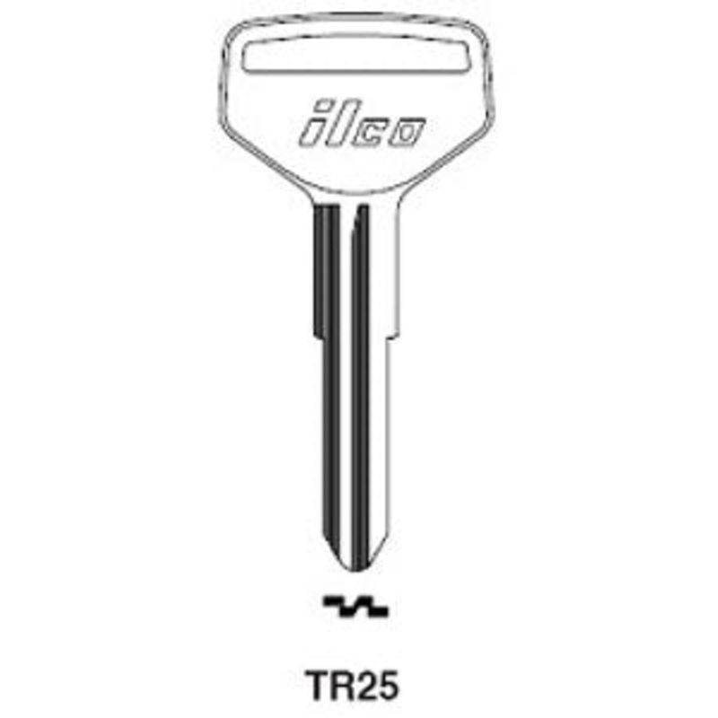 TR25 T81A Bag of 10 Nickel Plated Key Brass Blanks