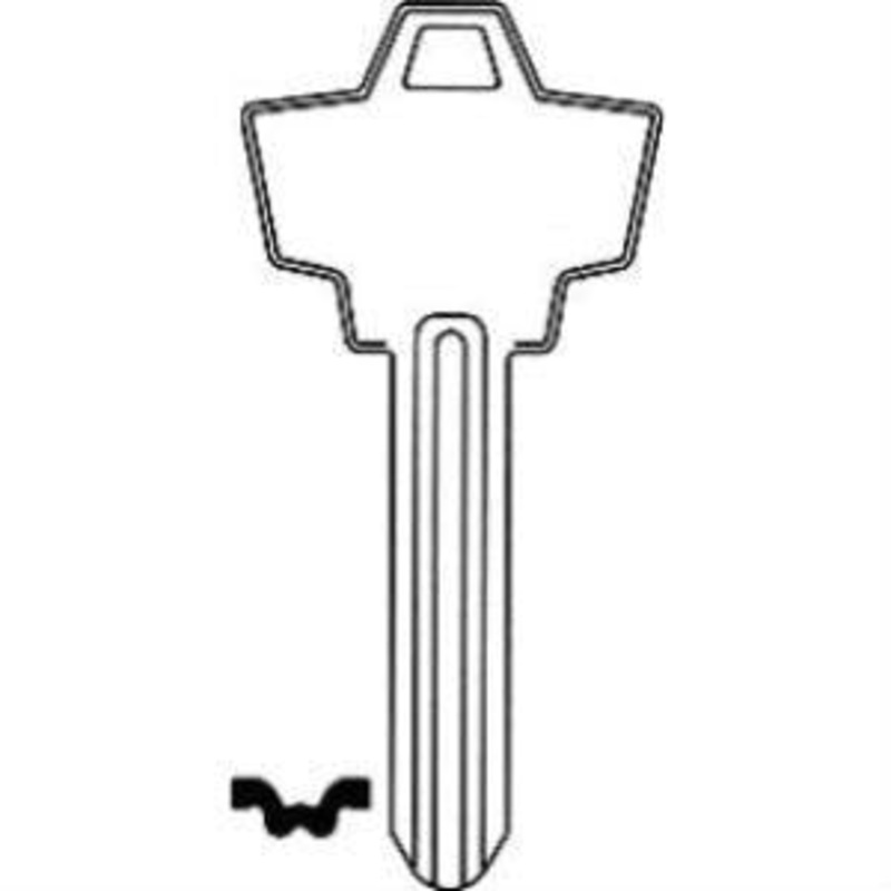 1307W SC22 Bag of 10 Nickel Plated Brass Key Blanks