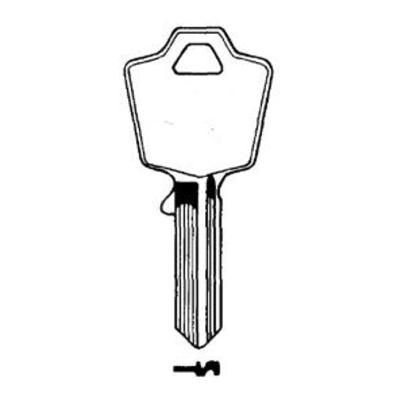 1556 Bag of 10 Nickel Plated Brass Key Blanks