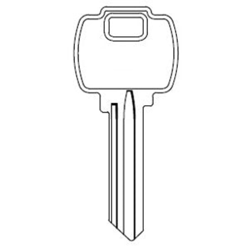 A1054WH Bag of 10 Nickel Plated Brass Key Blanks