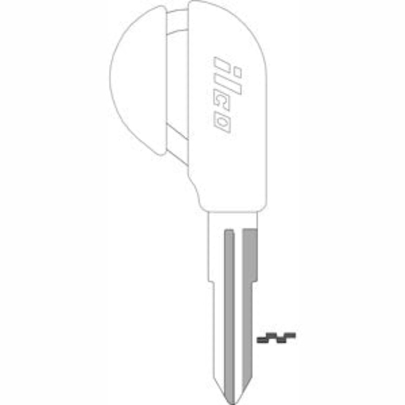 X197 DA30 Bag of 10 Nickel Plated Brass Key Blanks