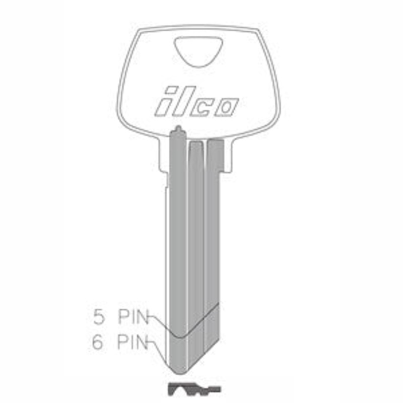 1007RK Bag of 10 Nickel Plated Brass Key Blanks