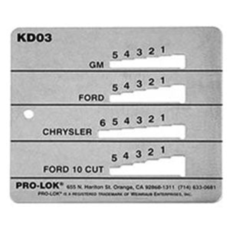 Automobile 4-IN-1 Key Gauge KD03