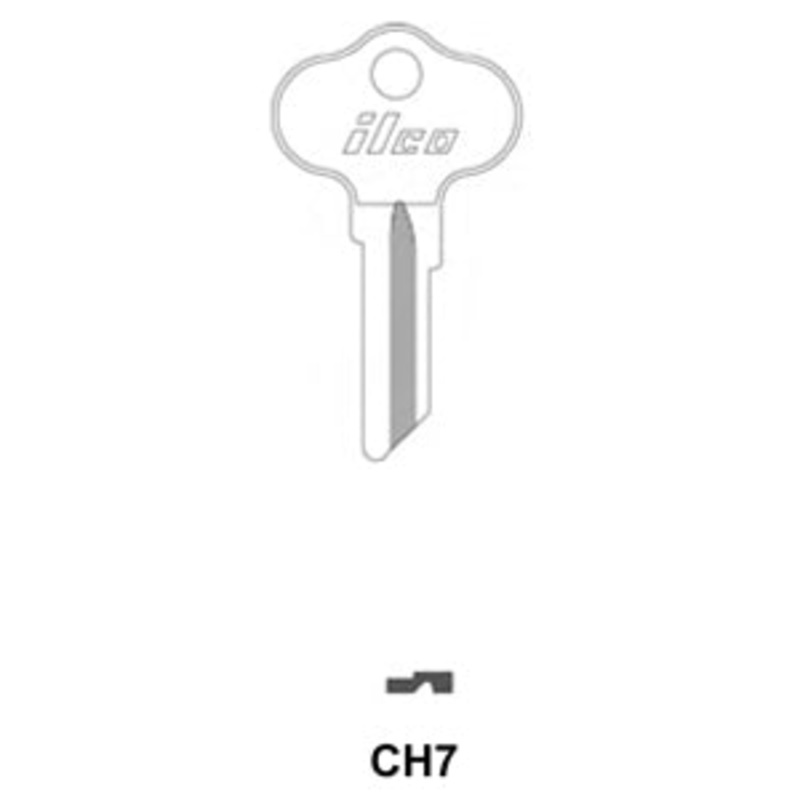 CH7 Bag of 10 Nickel Plated Brass Key Blanks