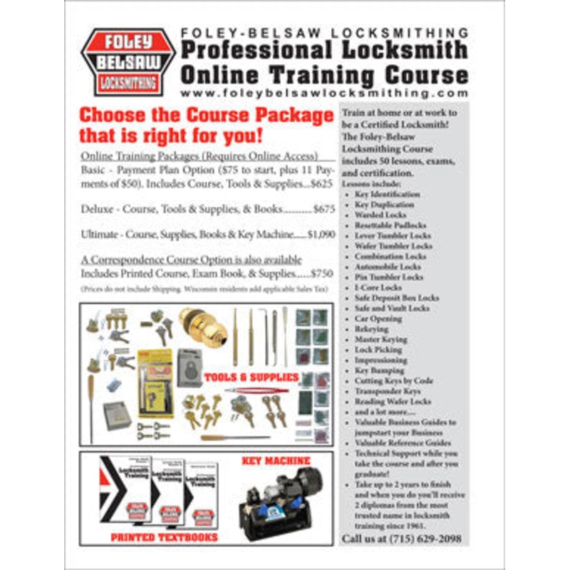 Free Download of Information on the Foley-Belsaw Locksmithing Online Course
