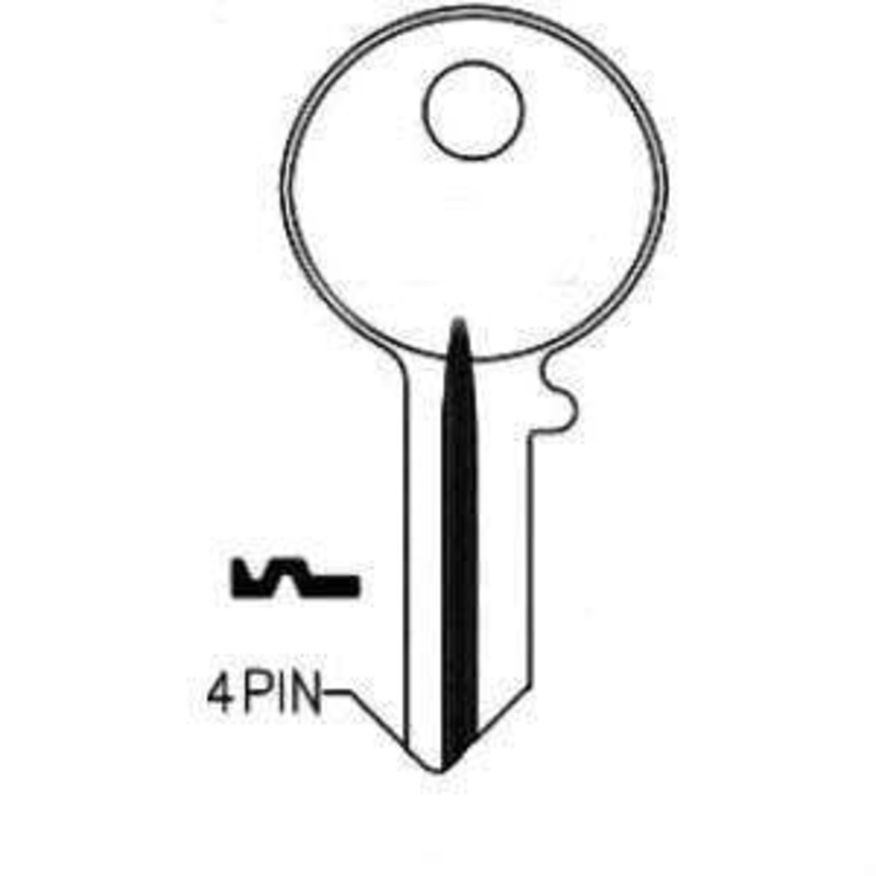 SC1041R IL1 Bag of 10 Nickel Plated Brass Key Blanks