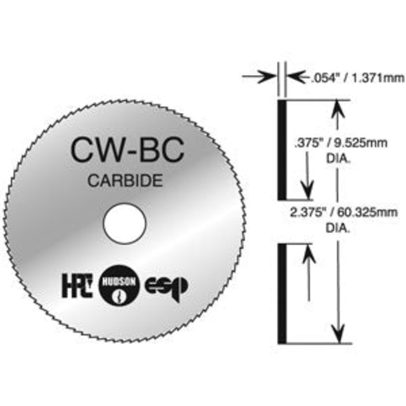 .054 Carbide Slotting Cutter for Blitz Machines and Model 200 Key Machine CW-BC