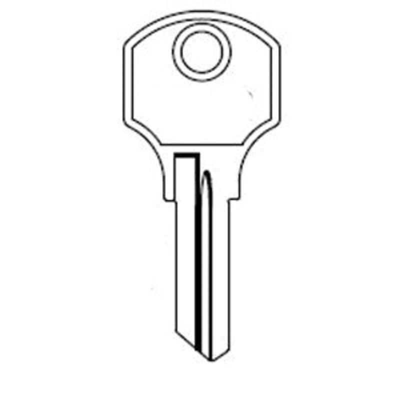 1000XK Bag of 10 Nickel Plated Brass Key Blanks