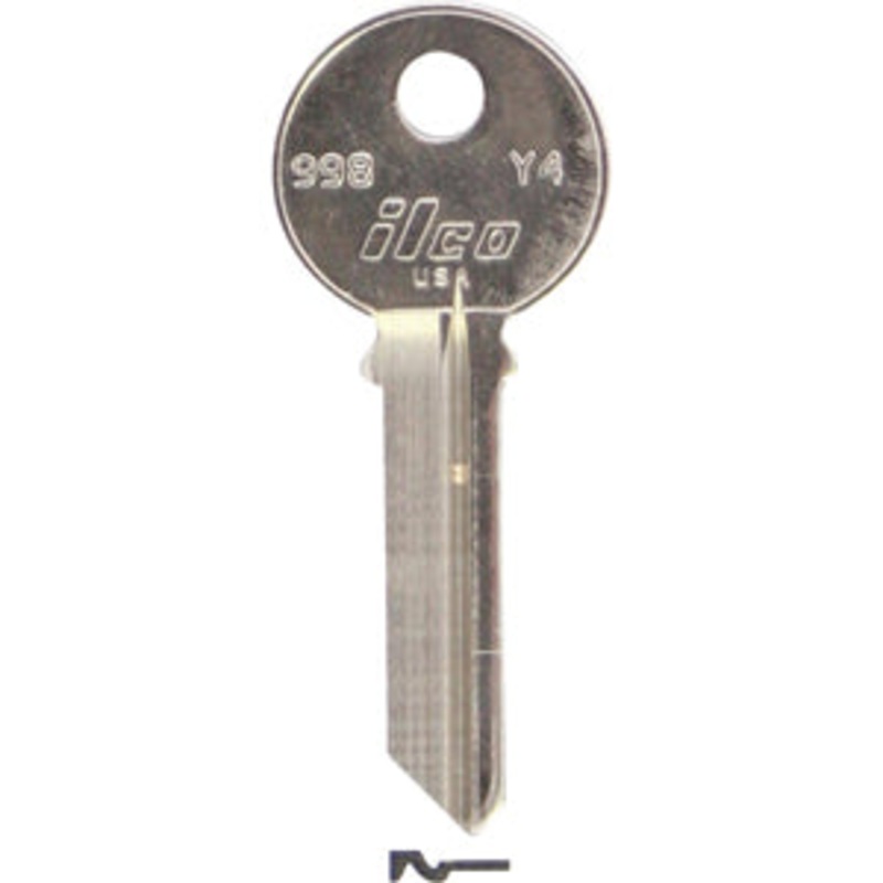 998 Y4 Bag of 10 Nickel Plated Brass Key Blanks