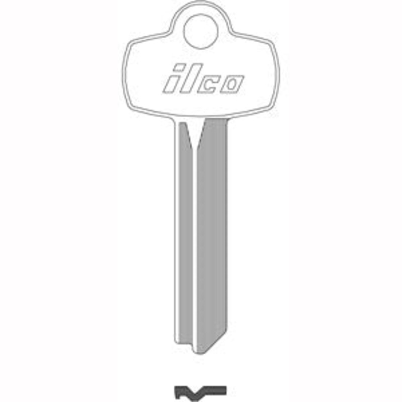 A1114B Bag of 10 Nickel Plated Brass Key Blanks