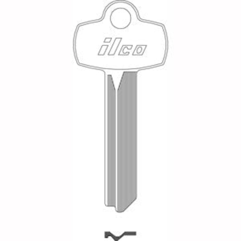 A1114FM Bag of 10 Nickel Plated Brass Key Blanks