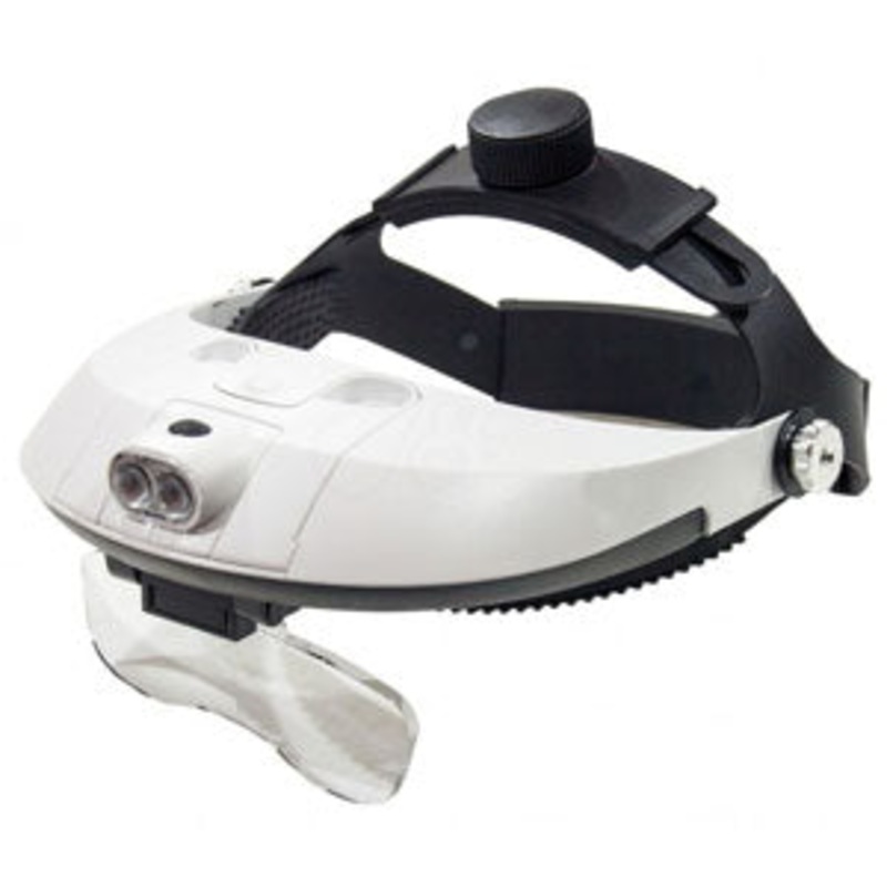 Headband Magnifier with LED Lamp and 5 lenses