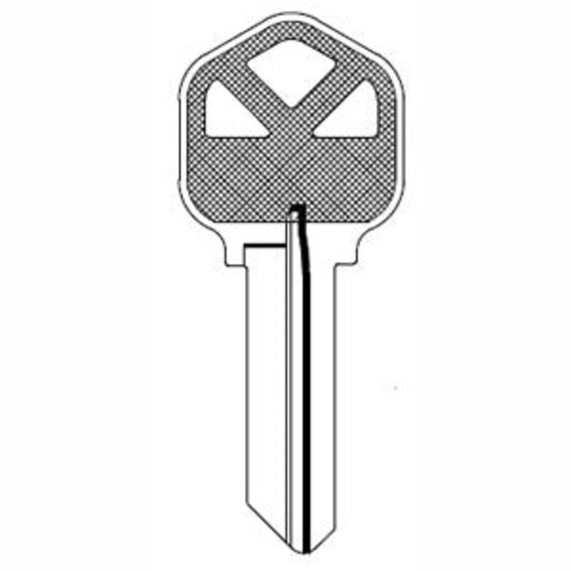 1063KW NP KW1 Look-Alike Box of 50 Nickel Plated brass key blanks