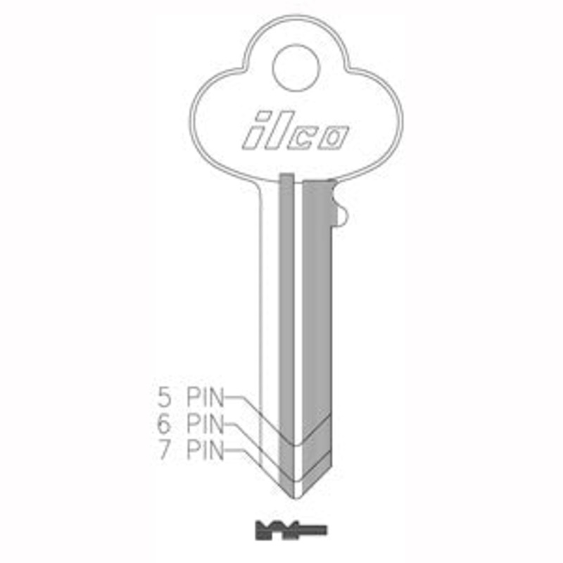 CO7 1001EN Box of 50 Brass Key Blanks
