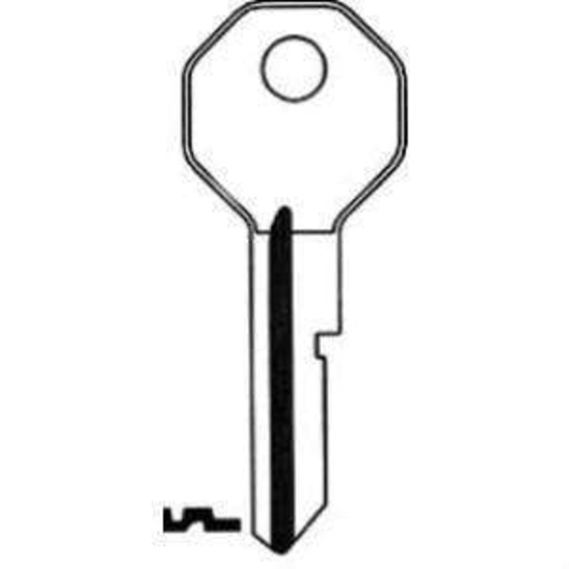 H1098LA B10 Bag of 10 Nickel Plated Brass Key Blanks for Vintage GM
