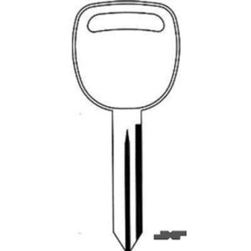 P1113 B102 Bag of 10 GM Nickel Plated Brass Key Blanks