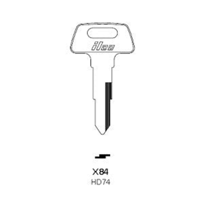 X84 HD74 Bag of 10 Nickel Plated Brass Key Blanks