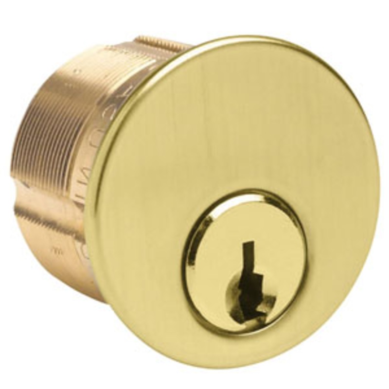 1-1/2 Mortise Cylinder Schlage Keyway Polished Brass Finish 7245SC1-03-KD