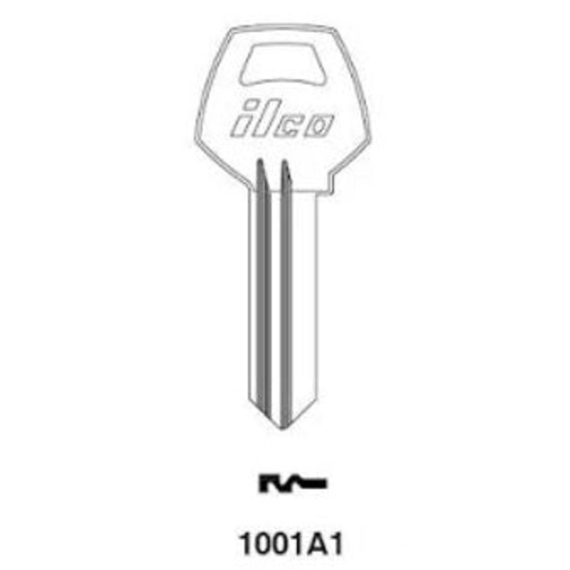 1001A1 Bag of 10 Nickel Plated Brass Key Blanks