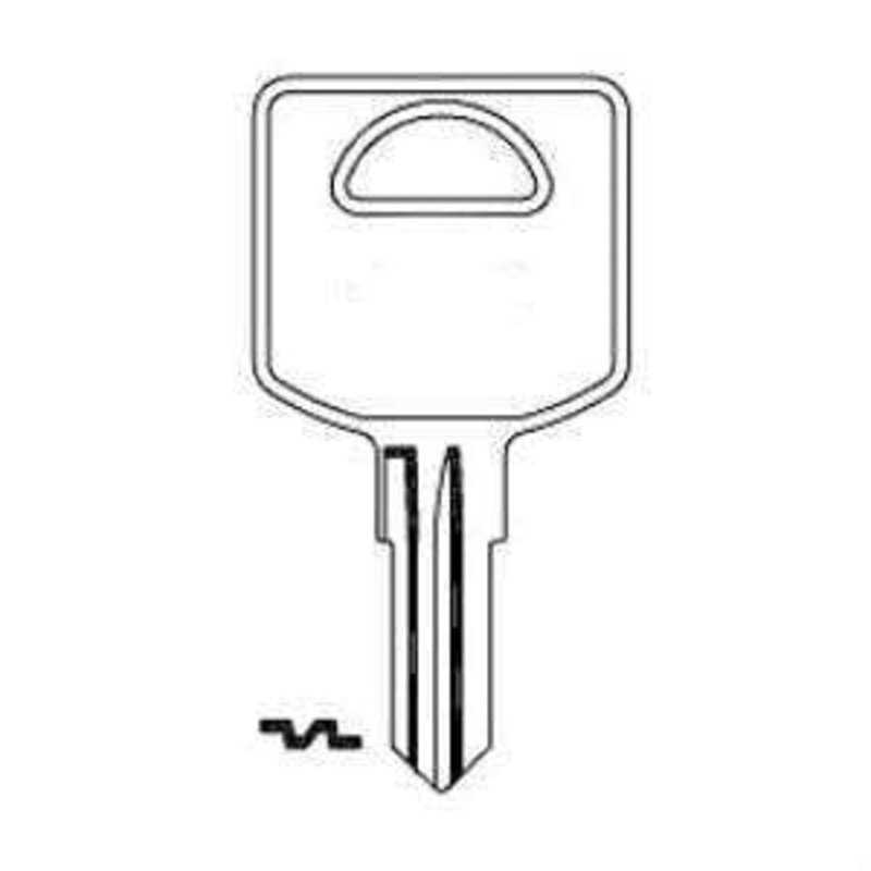 1617 FIC1 Bag of 10 Nickel Plated Brass Key Blanks