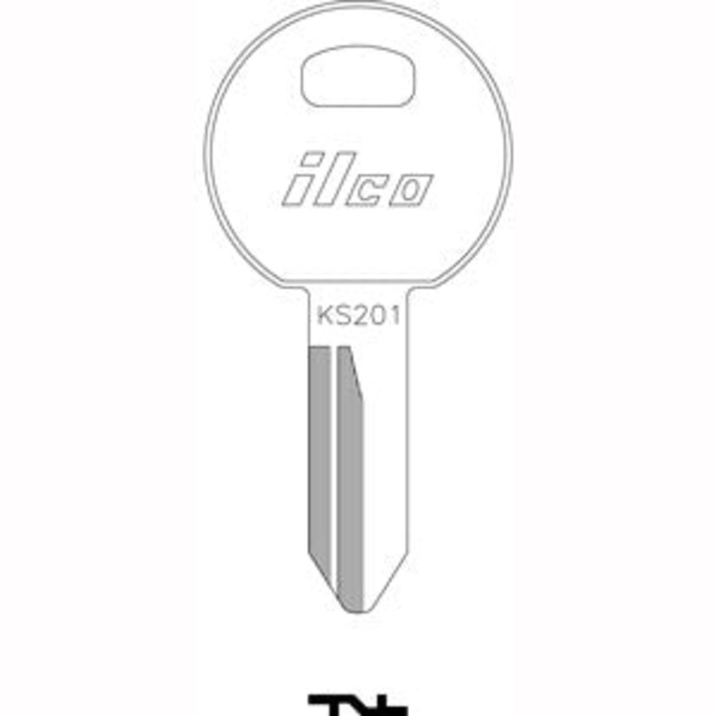 1622 TM14 Bag of 10 Nickel Plated Brass Key Blanks