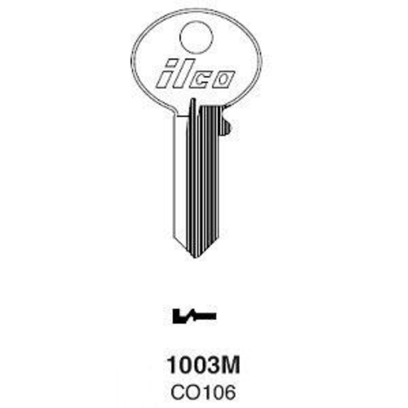 CO106 1003M Box of 50 Brass Key Blanks