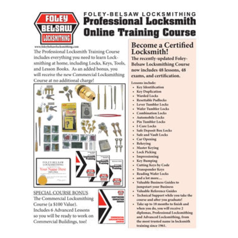 Free Download of Information on the Foley-Belsaw Locksmithing Correspondence Course
