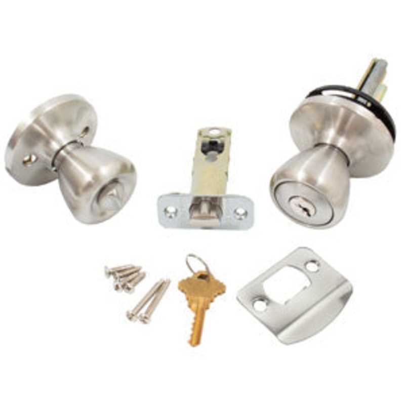 Work Lock Entry KW1 Keyway – Satin Stainless Steel Finish 32D Keyed Alike to 55665