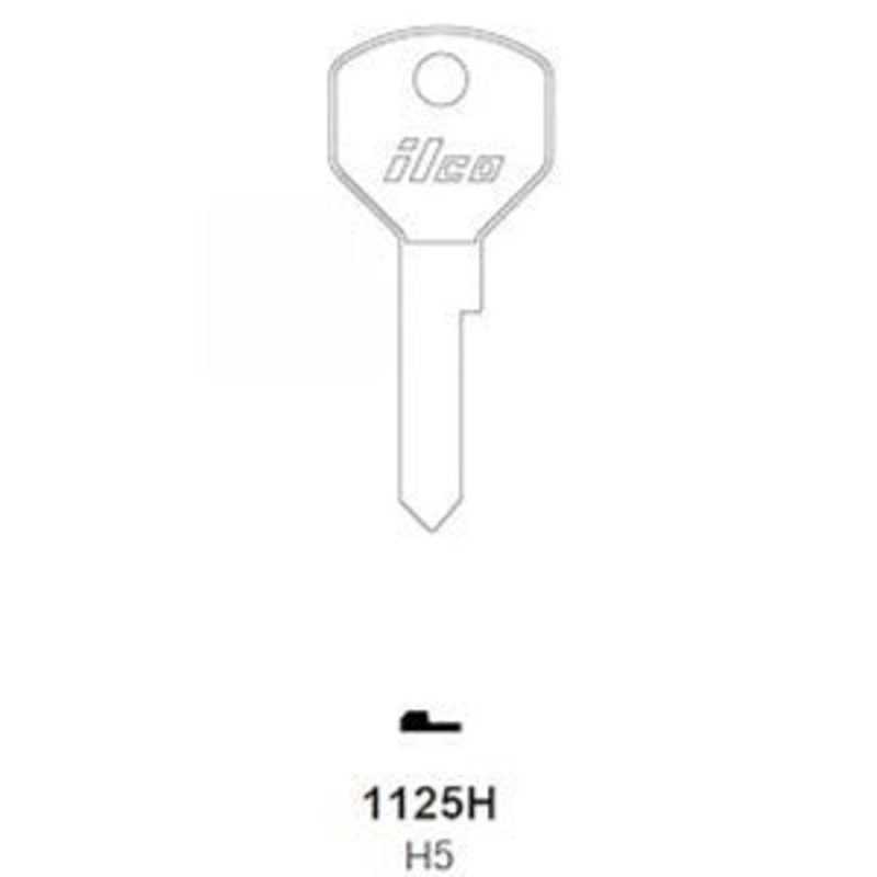 1125H H5 Bag of 10 Nickel Plated Brass Key Blanks