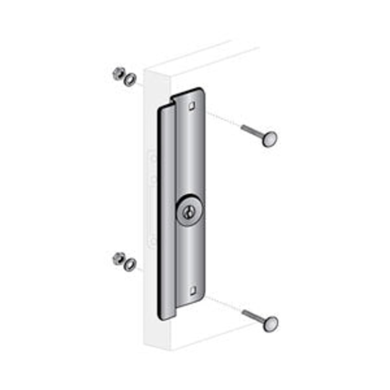 12 x 2-5/8 Narrow Stile Door Latch Protector ELP-310 ALUMINUM FINISH 628