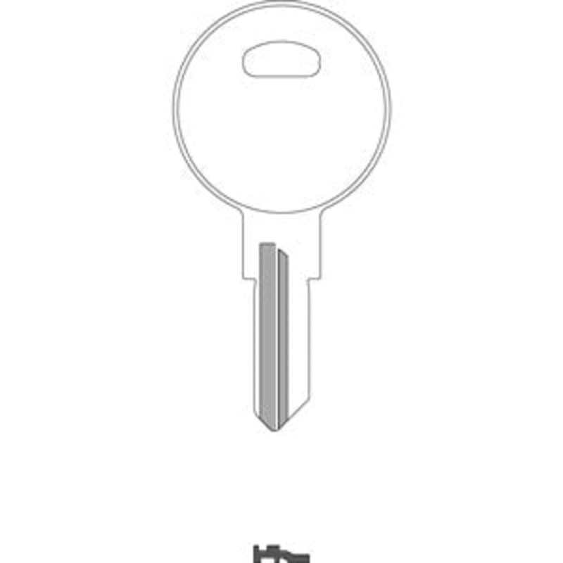 1607 TM7 Bag of 10 Nickel Plated Brass Key Blanks