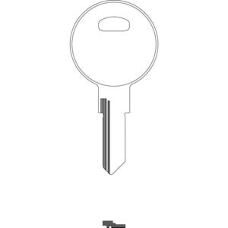 1608 TM8 Bag of 10 Nickel Plated Brass Key Blanks