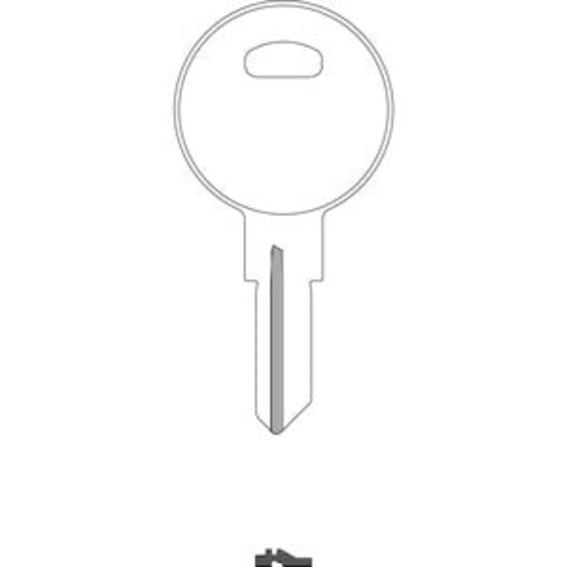 1609 TM9 Bag of 10 Nickel Plated Brass Key Blanks