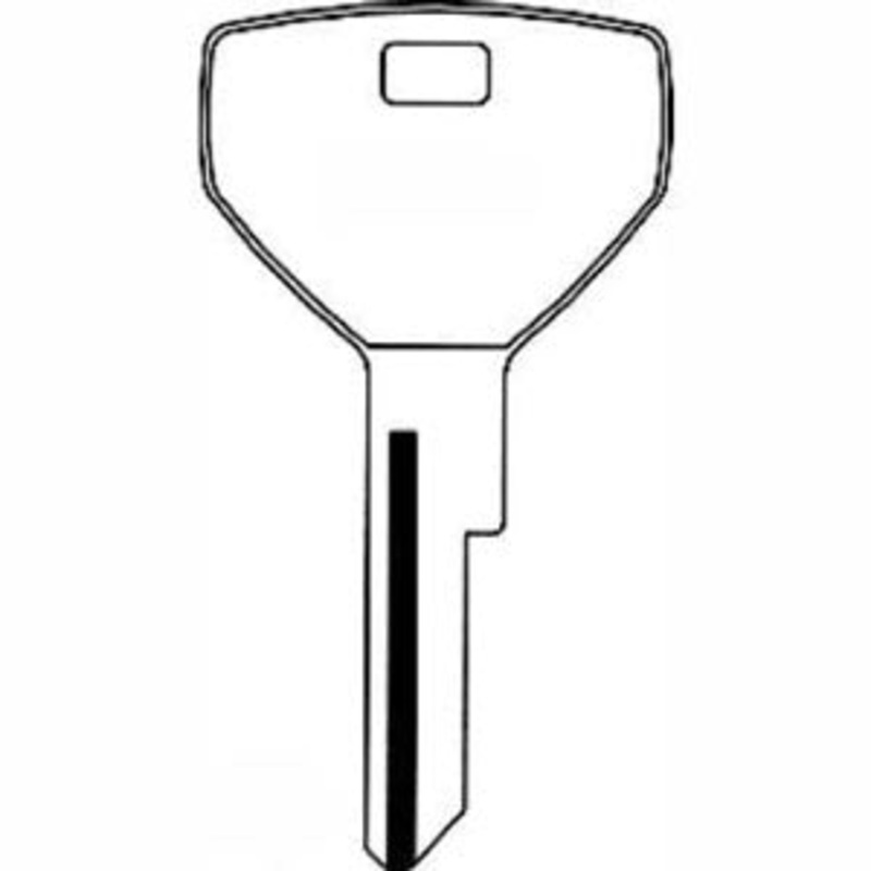 P1786 Y153 Bag of 10 Nickel Plated Brass Key Blanks