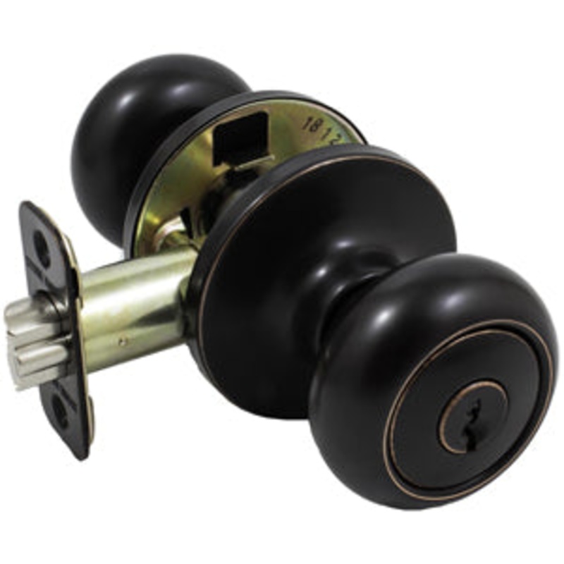 SC1 Vintage Bronze Highland Knob Lockset Entrance HL220955