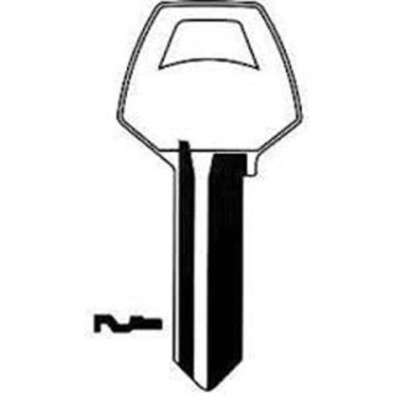 1001EG CO36 Bag of 10 Nickel Plated Brass Key Blank