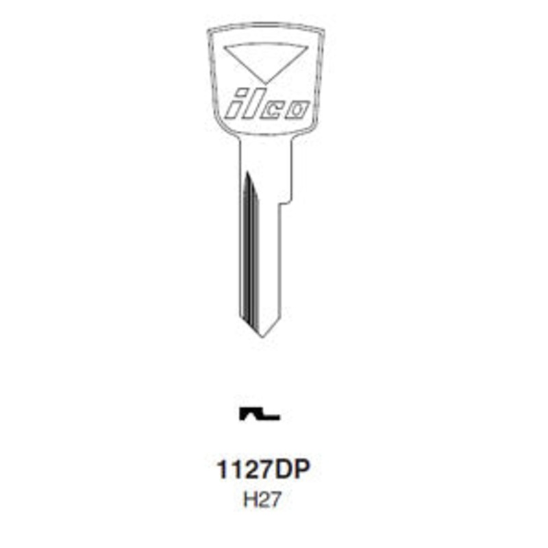 1127DP H27 Bag of 10 Nickel Plated Brass Key Blanks