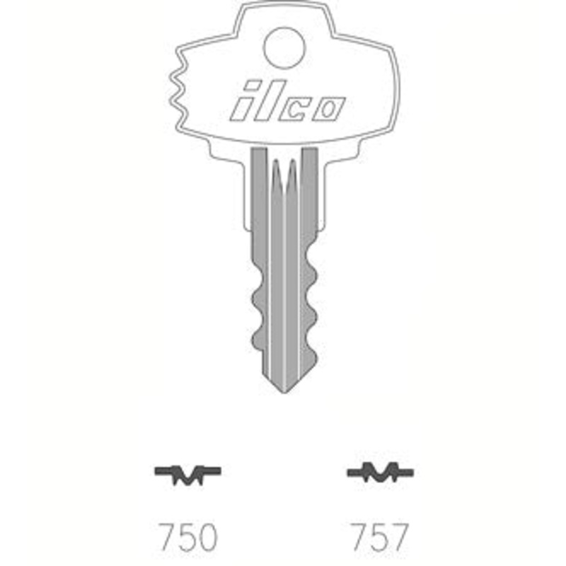 757 Bag of Nickel Plated Brass Fort Key Blanks